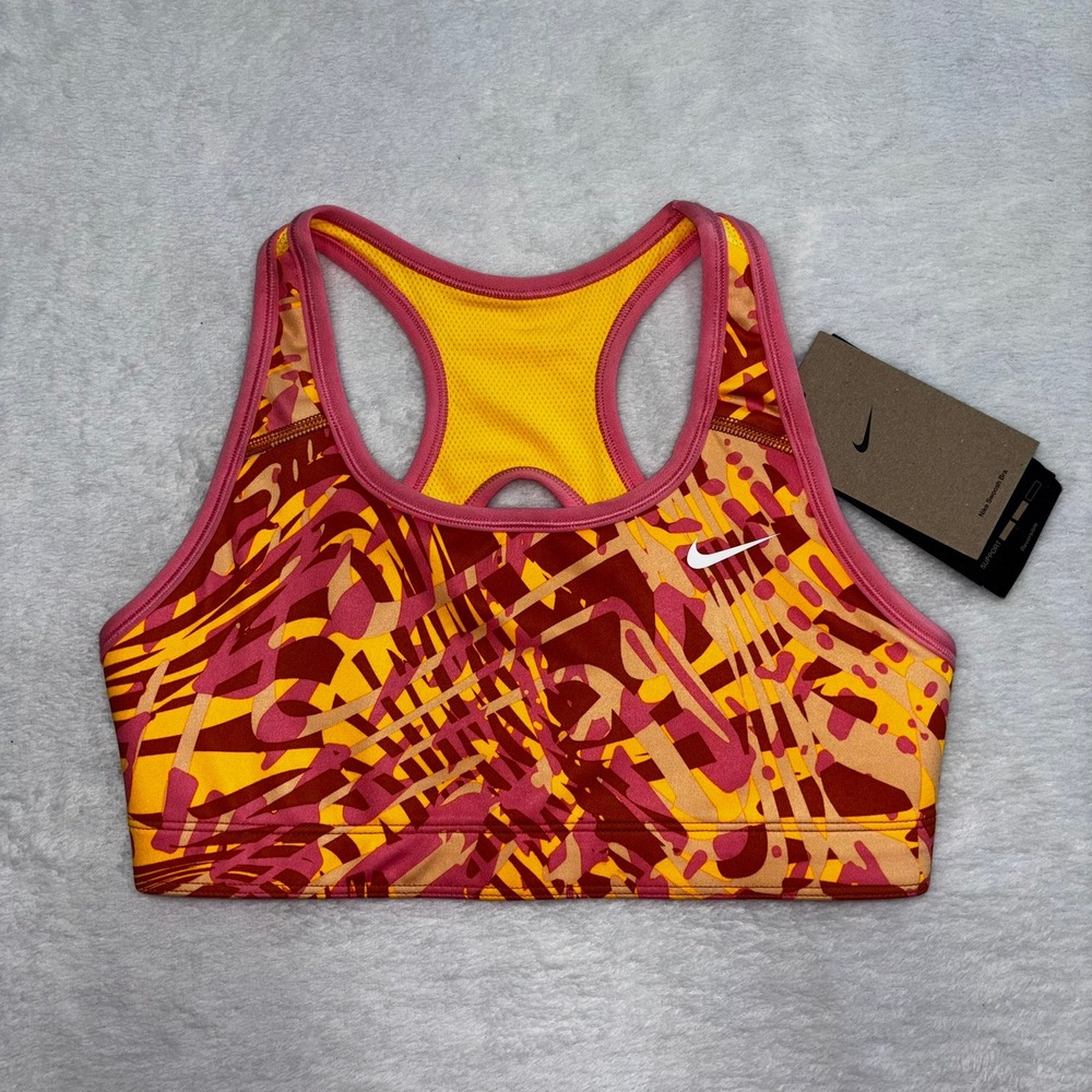 Nike Girls Reversible Sports Bra Pink/Yellow